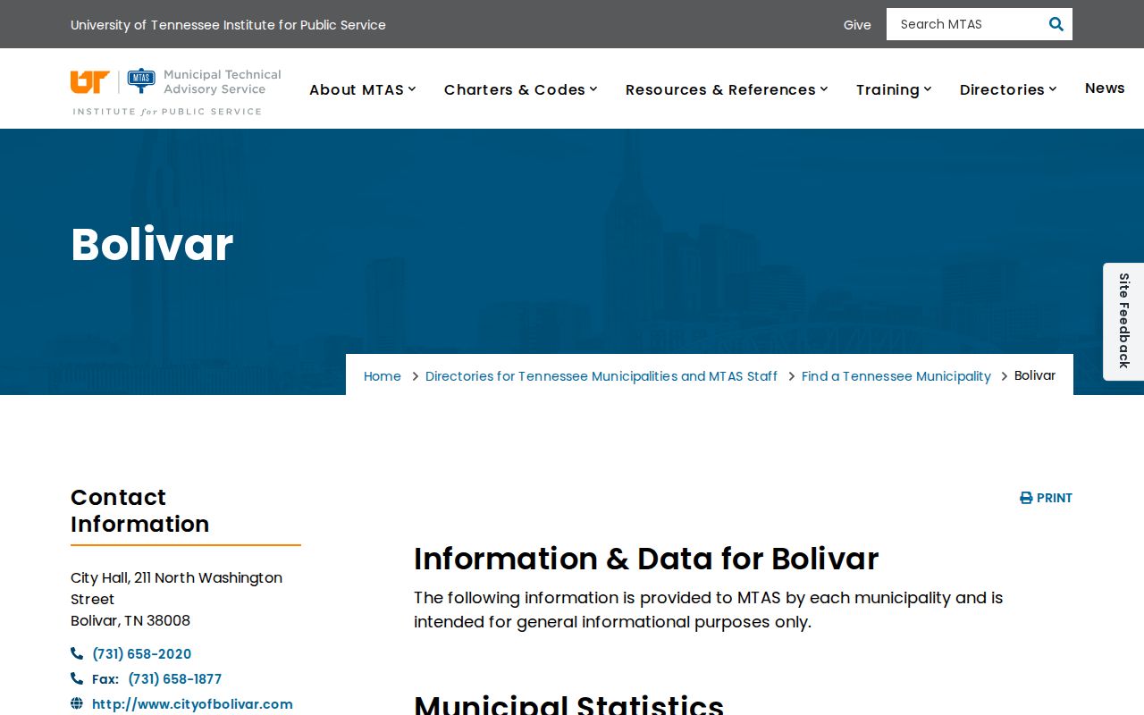 Bolivar criminal records municipal directory source