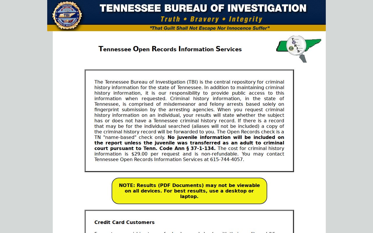Hardeman County criminal history TORIS public search