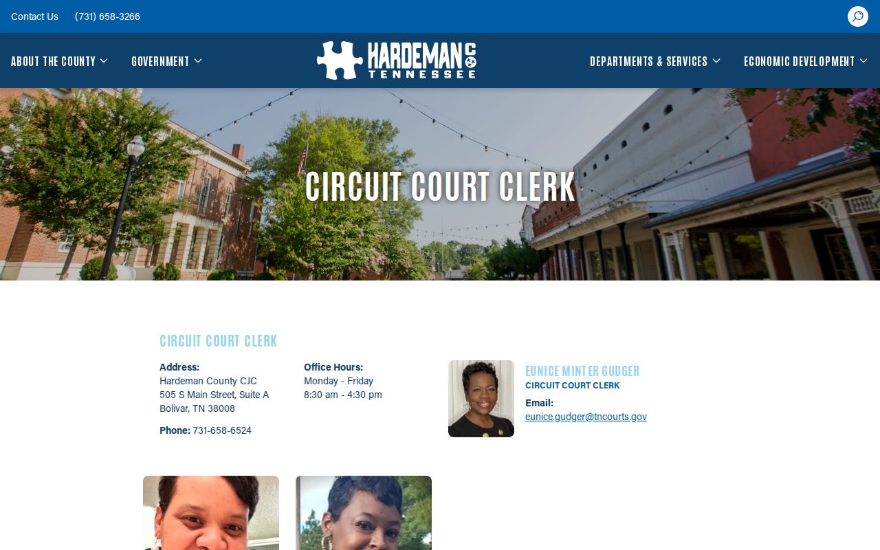 Hardeman County Circuit Court Clerk criminal case access page