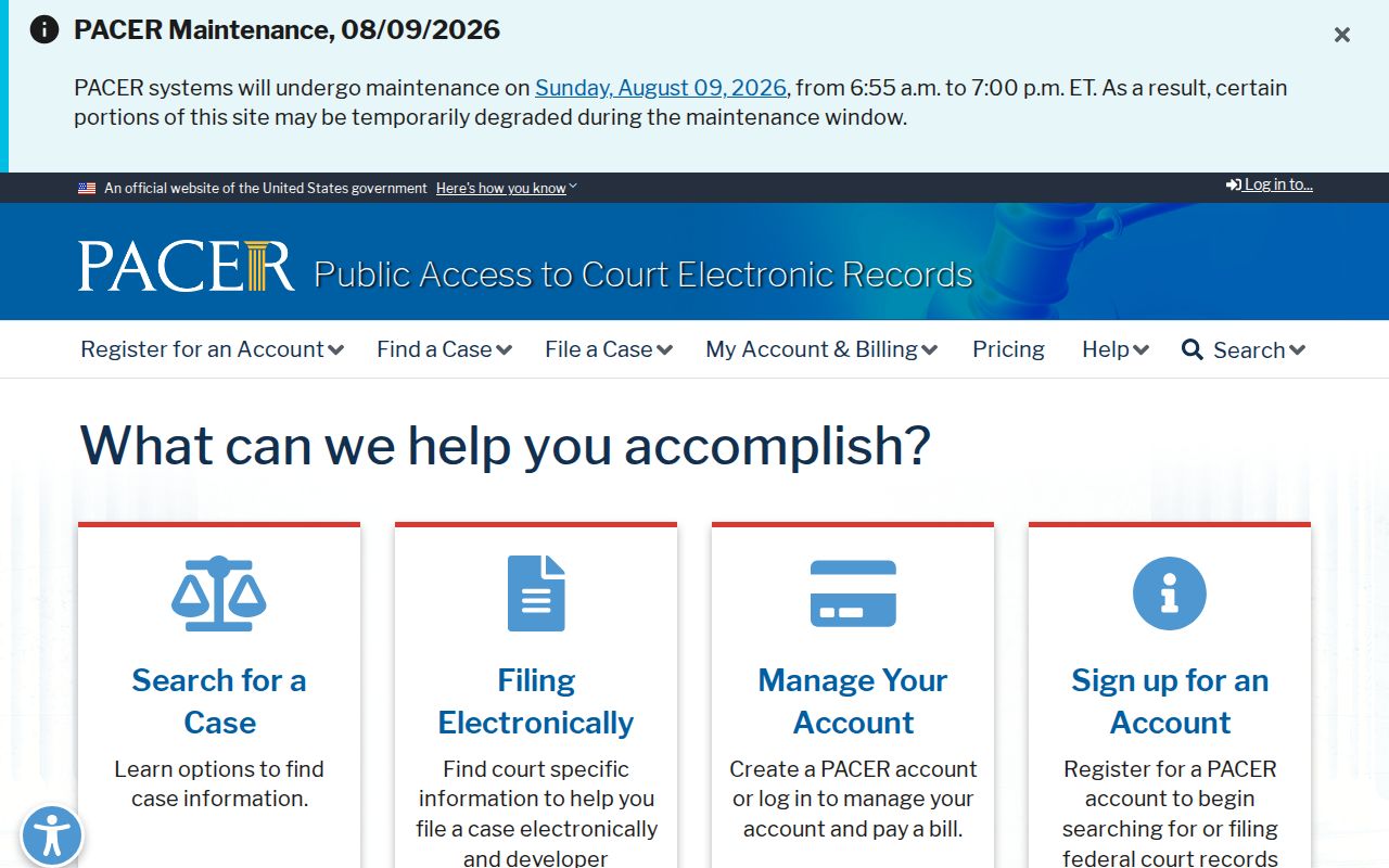 PACER access for federal criminal court cases from Hardeman County